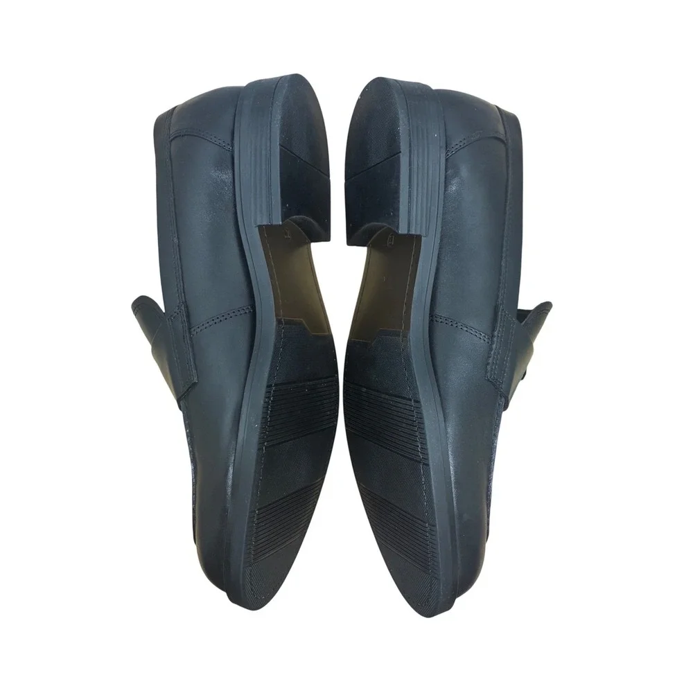 NIB Parrotto Mens Black Genuine Leather Loafers 12 Dress‎ Shoes Made in Italy